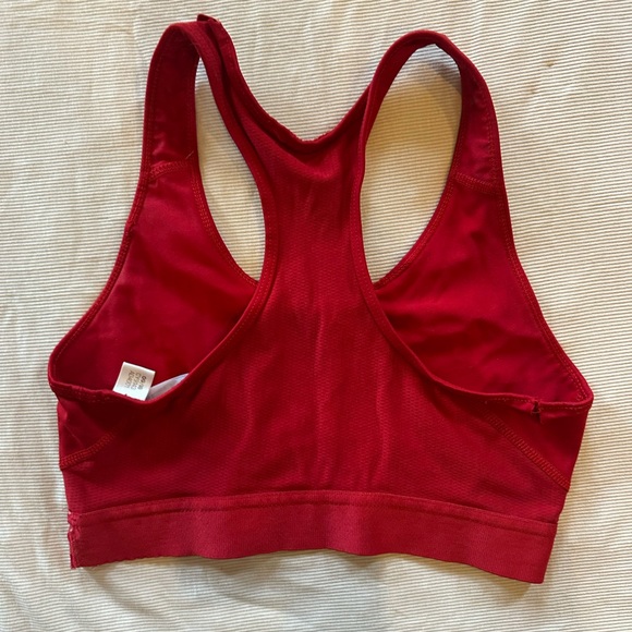 adidas Red Racerback Performance Sports Bra - Picture 3 of 4